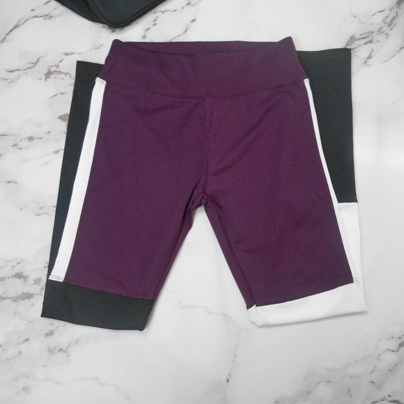 Activewear Colorblock Purple Leggings - Picture 4 of 7